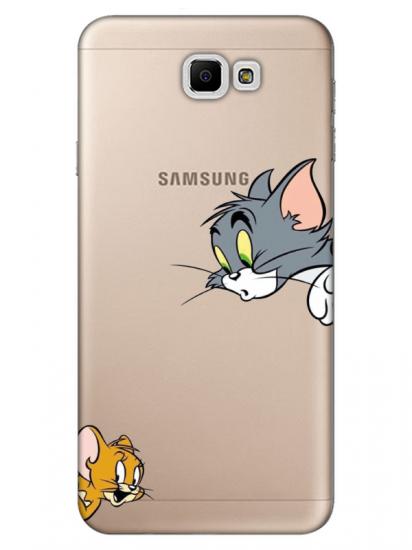 Samsung J7 Prime Tom And Jerry Şeffaf Telefon Kılıfı
