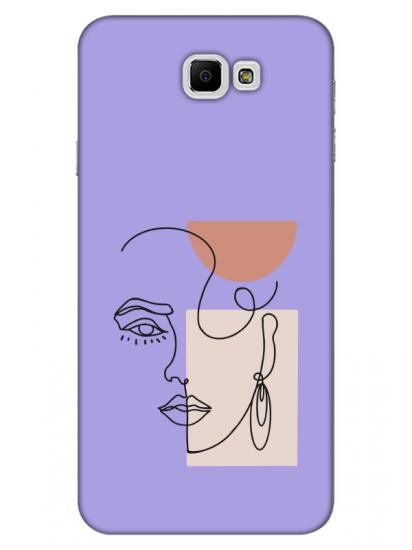 Samsung J7 Prime Women Art Lila Telefon Kılıfı