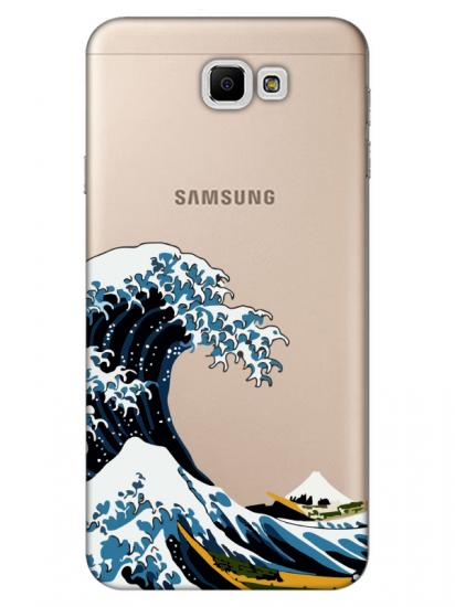 Samsung J7 Prime Kanagawa Şeffaf Telefon Kılıfı