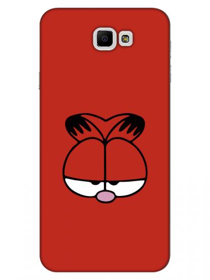 Samsung J7 Prime 2 Garfield Kırmızı Telefon Kılıfı