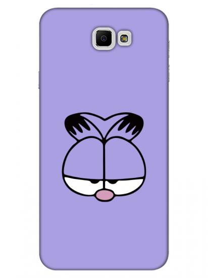 Samsung J7 Prime 2 Garfield Lila Telefon Kılıfı