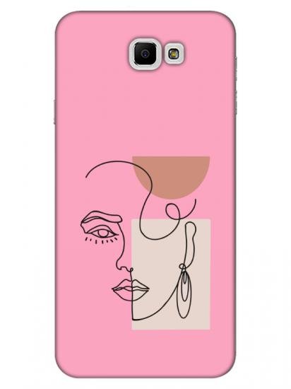 Samsung J7 Prime 2 Women Art Pembe Telefon Kılıfı