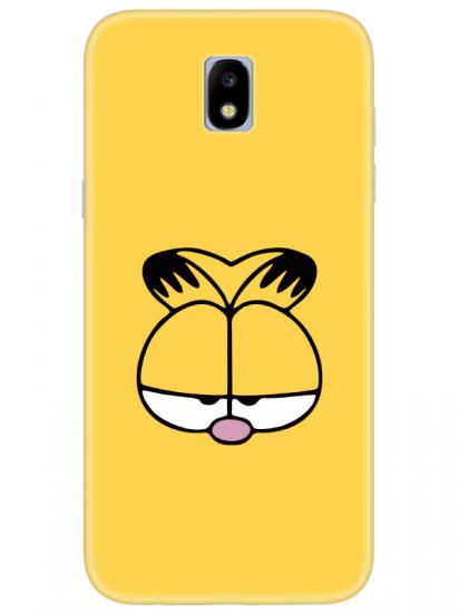 Samsung J7 Pro Garfield Sarı Telefon Kılıfı