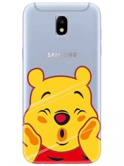 Samsung J7 Pro Winnie The Pooh Şeffaf Telefon Kılıfı