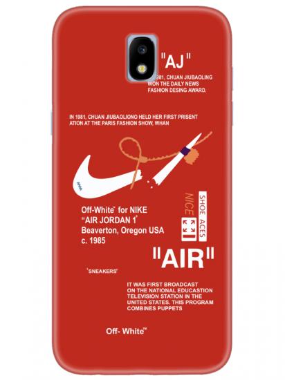 Samsung J7 Pro Nike Air Kırmızı Telefon Kılıfı