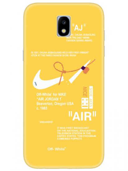 Samsung J7 Pro Nike Air Sarı Telefon Kılıfı