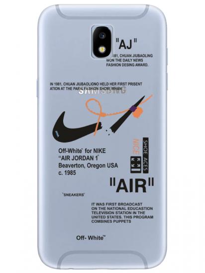 Samsung J7 Pro Nike Air Şeffaf Telefon Kılıfı