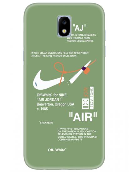 Samsung J7 Pro Nike Air Yeşil Telefon Kılıfı