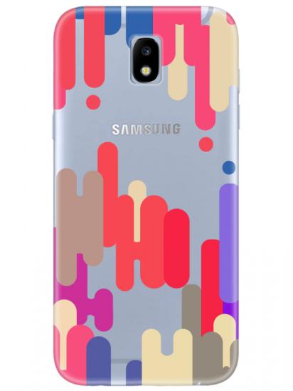 Samsung J7 Pro Pop Art Şeffaf Telefon Kılıfı