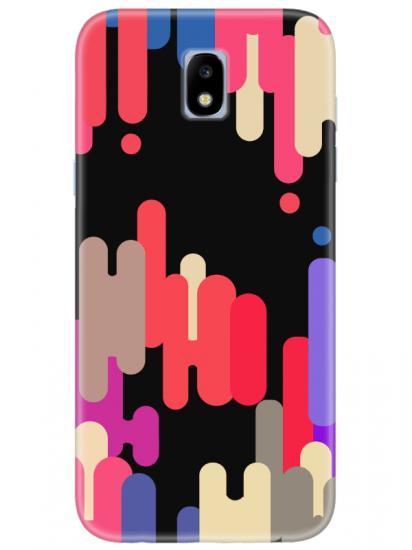 Samsung J7 Pro Pop Art Siyah Telefon Kılıfı