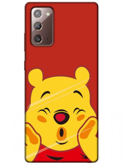 Samsung Note 20 Winnie The Pooh Kırmızı Telefon Kılıfı