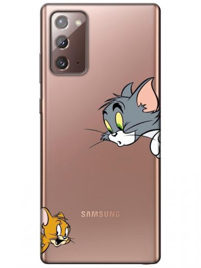 Samsung Note 20 Tom And Jerry Şeffaf Telefon Kılıfı