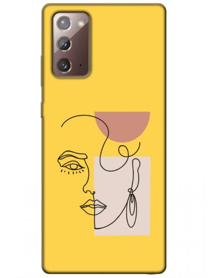 Samsung Note 20 Women Art Sarı Telefon Kılıfı