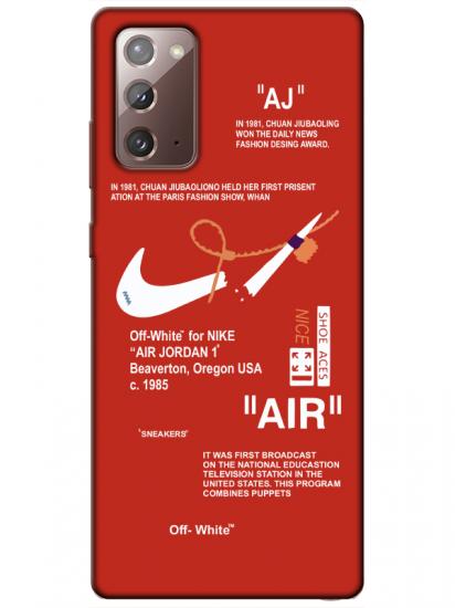 Samsung Note 20 Nike Air Kırmızı Telefon Kılıfı