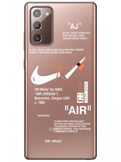 Samsung Note 20 Nike Air Şeffaf Telefon Kılıfı