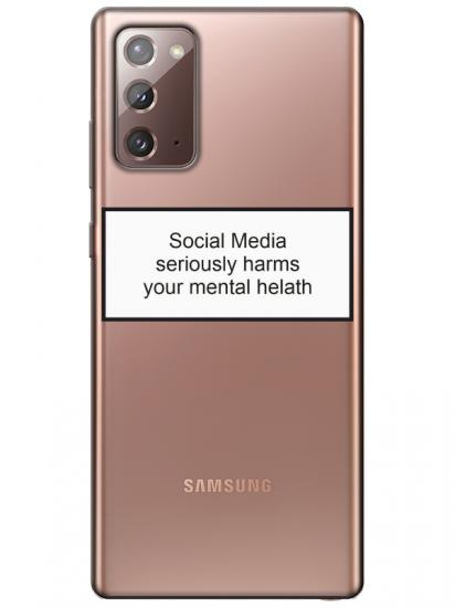 Samsung Note 20 Social Media Şeffaf Telefon Kılıfı