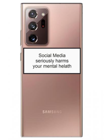 Samsung Note 20 Ultra Social Media Şeffaf Telefon Kılıfı