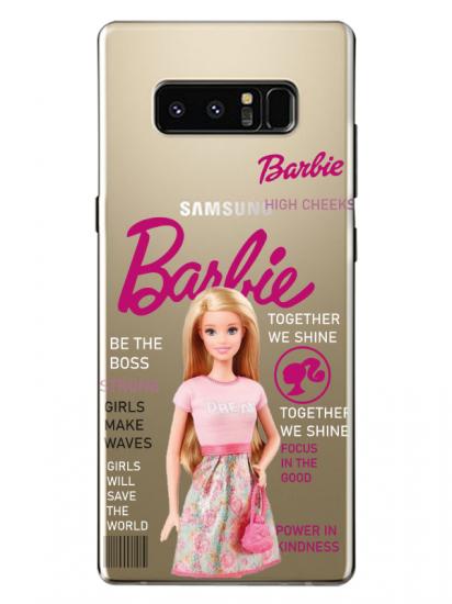 Samsung Note 8 Barbie Şeffaf Telefon Kılıfı