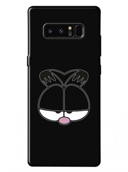 Samsung Note 8 Garfield Siyah Telefon Kılıfı