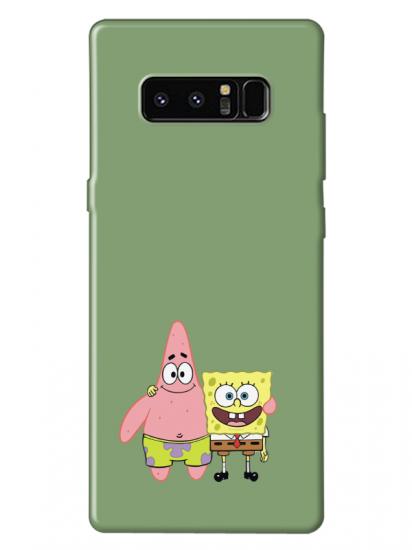 Samsung Note 8 Sünger Bob Ve Patrickstar Yeşil Telefon Kılıfı