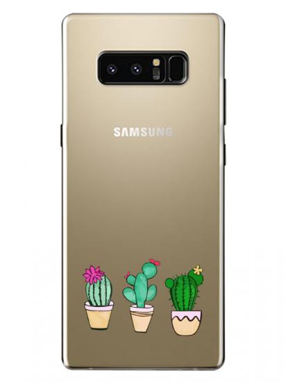 Samsung Note 8 Kaktüs Şeffaf Telefon Kılıfı