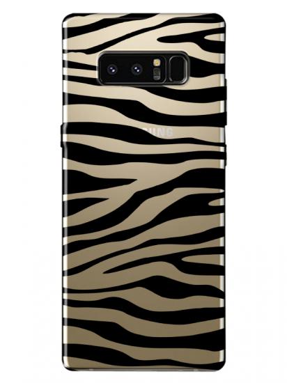 Samsung Note 8 Zebra Desen Şeffaf Telefon Kılıfı