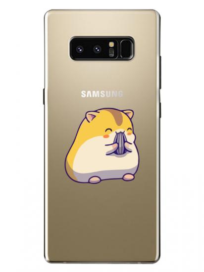 Samsung Note 8 Sevimli Hamster Şeffaf Telefon Kılıfı