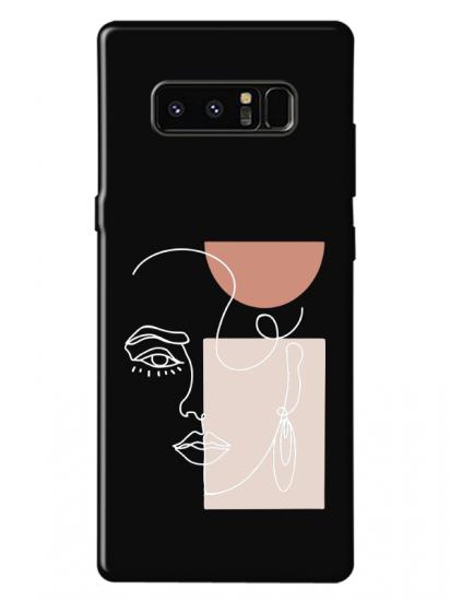 Samsung Note 8 Women Art Siyah Telefon Kılıfı