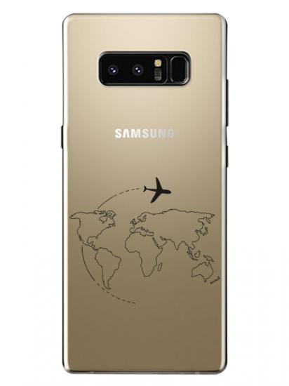 Samsung Note 8Face Art Şeffaf Telefon Kılıfı