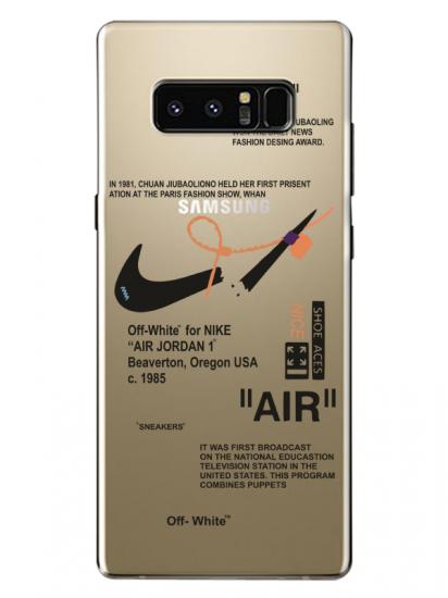 Samsung Note 8 Nike Air Şeffaf Telefon Kılıfı