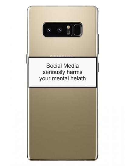 Samsung Note 8 Social Media Şeffaf Telefon Kılıfı