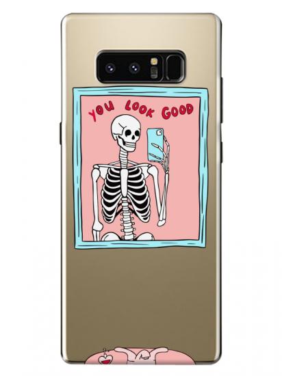 Samsung Note 8 You Look Good İskelet Şeffaf Telefon Kılıfı