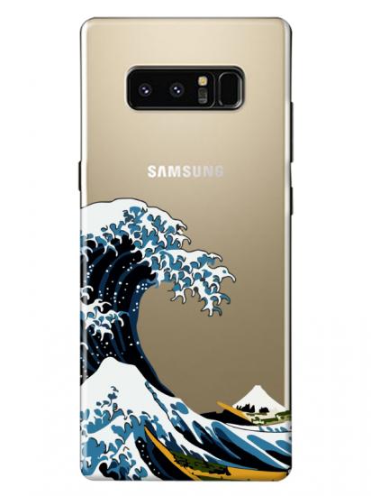 Samsung Note 8 Kanagawa Şeffaf Telefon Kılıfı