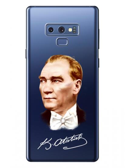 Samsung Note 9 Atatürk İmzalı Şeffaf Telefon Kılıfı