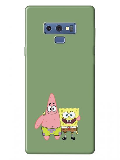 Samsung Note 9 Sünger Bob Ve Patrickstar Yeşil Telefon Kılıfı