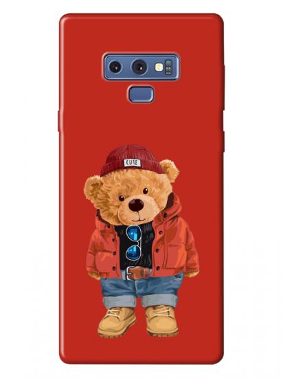 Samsung Note 9 Teddy Bear Kırmızı Telefon Kılıfı