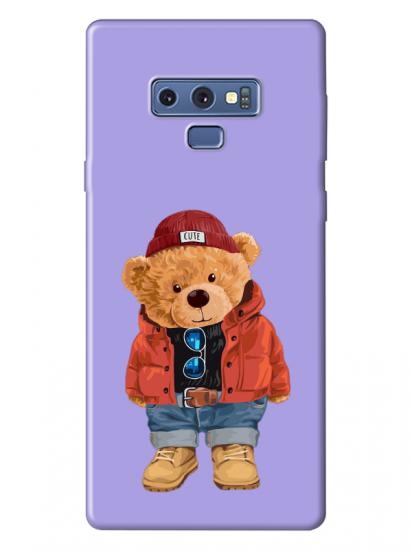 Samsung Note 9 Teddy Bear Lila Telefon Kılıfı