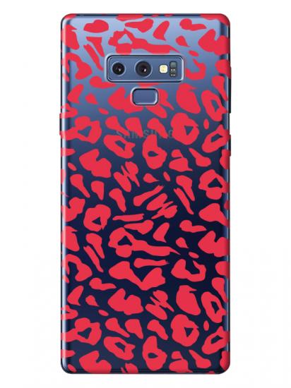 Samsung Note 9 Leopar Desenli Şeffaf Telefon Kılıfı