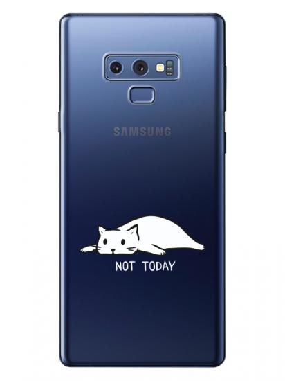 Samsung Note 9 Not Today Kedi Şeffaf Telefon Kılıfı