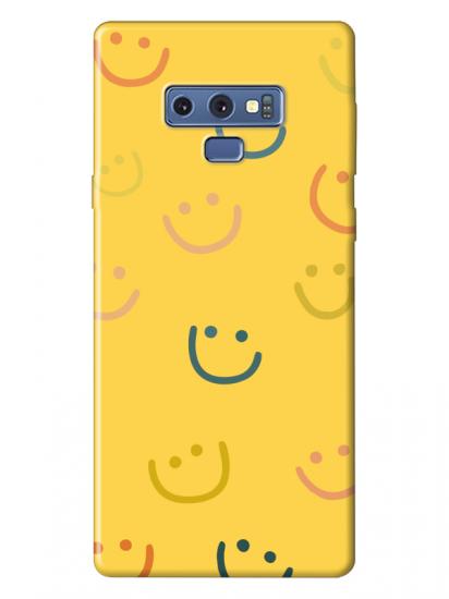 Samsung Note 9 Emoji Gülen Yüz Sarı Telefon Kılıfı