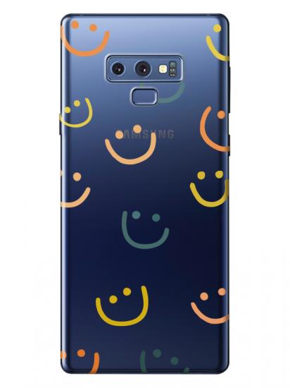 Samsung Note 9 Emoji Gülen Yüz Şeffaf Telefon Kılıfı