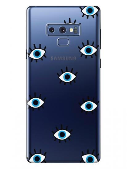 Samsung Note 9 Nazar Gözler Şeffaf Telefon Kılıfı