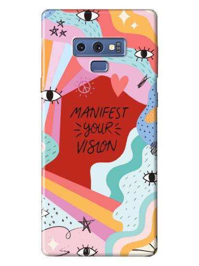 Samsung Note 9 Manifest Your Vision Kırmızı Telefon Kılıfı