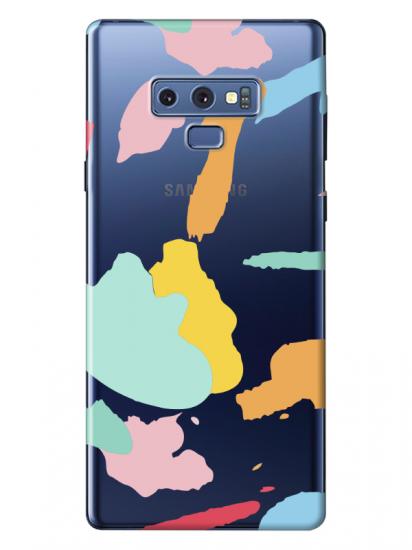 Samsung Note 9 Sanatsal Boyalar Şeffaf Telefon Kılıfı