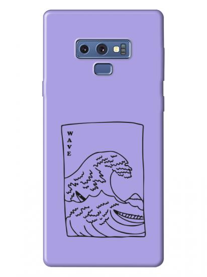 Samsung Note 9 Kanagawa Wave Lila Telefon Kılıfı