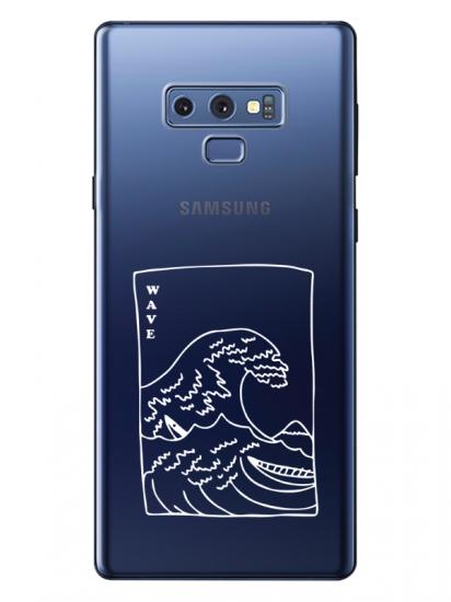 Samsung Note 9 Kanagawa Wave Şeffaf Telefon Kılıfı