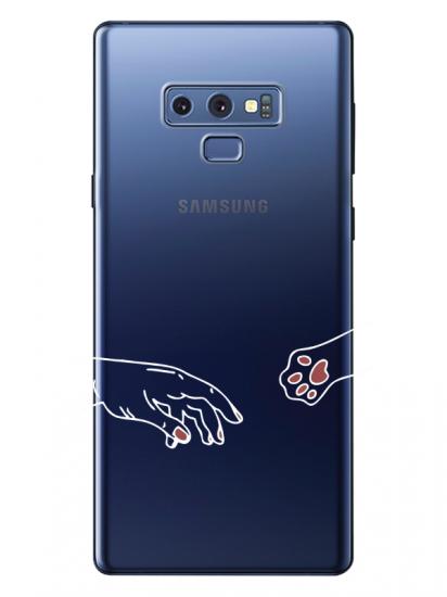 Samsung Note 9 Hand And Paw Şeffaf Telefon Kılıfı