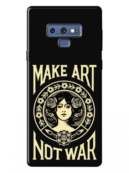 Samsung Note 9 Make Art Not War Siyah Telefon Kılıfı