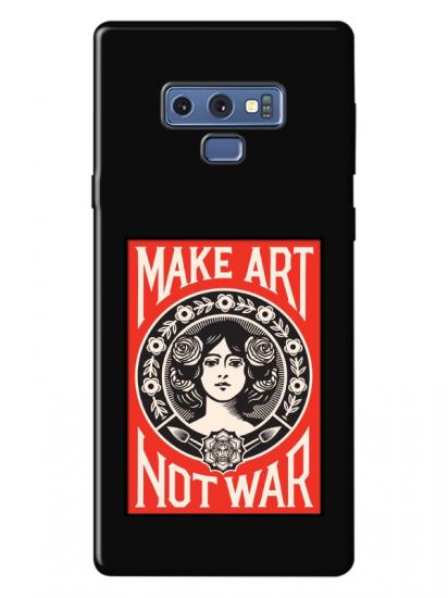 Samsung Note 9 Make Art Not War Siyah Telefon Kılıfı