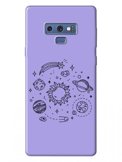 Samsung Note 9 Gezegen Lila Telefon Kılıfı